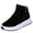 Black, variant on Women Men Winter Snow Boots Fur Lined Warm Chunky High Heel Outdoor Hiking Shoes with Side Zipper