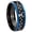 Black And Blue Step Edge, variant on Deer Antler Step Edge Black And Blue Tungsten Promised Ring 10MM