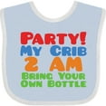 thumbnail image 3 of Inktastic Party at My Crib Boys or Girls Baby Bib, 3 of 4