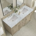 thumbnail image 3 of James Martin Vanities 424-V60D-BW-3CAR Lorelai 60" Double Basin Wood Vanity Set - White, 3 of 7