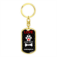 thumbnail image 4 of Pekingese Stainless Steel or 18k Gold Premium Swivel Dog Tag Keychain, 4 of 8