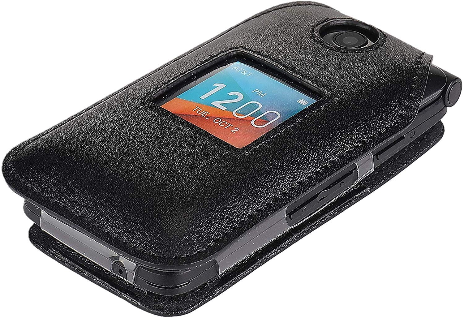 FYL Leather Case Pouch for Straight Talk//TracFone Alcatel A392G MetroPCS 768 768T