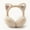 Beige Color, variant on Cute Cat Ear Earmuffs for Teen Girls - Foldable Winter Ear Warmers, Sparkle Sequin Design, Solid Color, Polyester, Suitable for Ages 15+