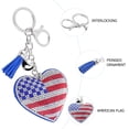 thumbnail image 2 of American Flag Keychain Key Ring Handbag Hanging Gift Pendant Decorations (US Flag), 2 of 9