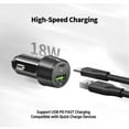 thumbnail image 4 of For Samsung Galaxy A15 5G S156V 18W Car Charger PD + 2.4A USB with 4ft C to C cable, 4 of 6