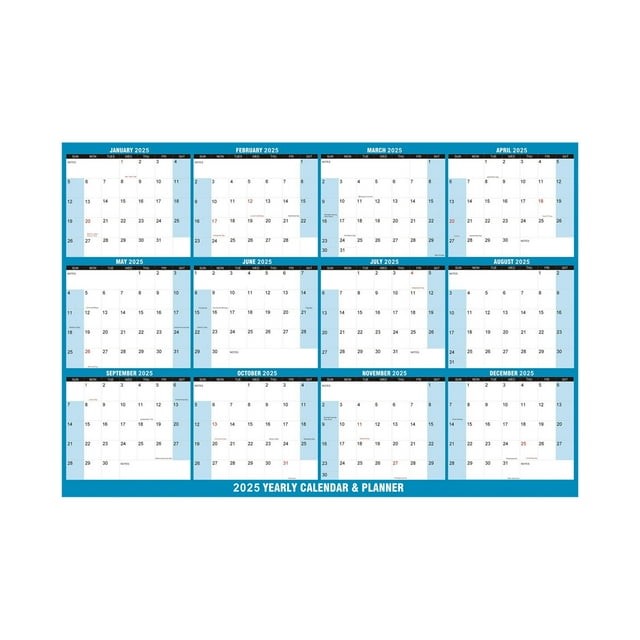 Chmadoxn Calendars 2025 English Wall Mounted Double Sided Adhesive Erasable Calendar Foldable Style 2025.1.1 2025.12.31 wall calendar