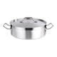 thumbnail image 5 of Olla de acero inoxidable para cocina de inducción con tapa fácil de limpiar 30 centimetros, 5 of 9
