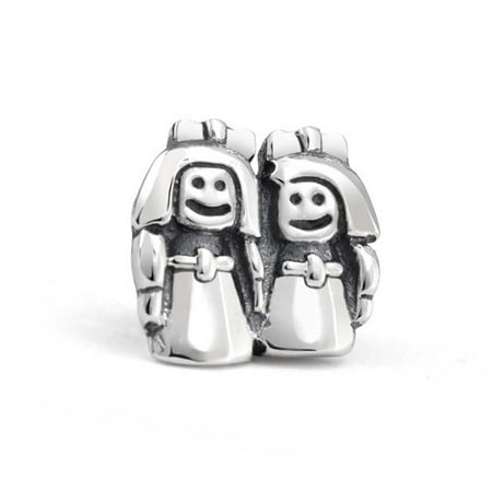 Bff Best Friends Forever Sisters Charm Bead For Women For Teen 925 Sterling Silver Fits European