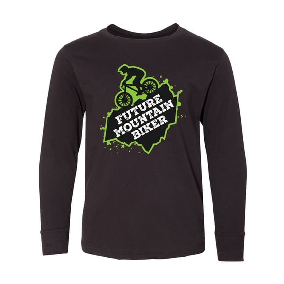 Inktastic Mountain Biking Future Mountain Biker Long Sleeve Youth T-Shirt