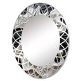 thumbnail image 2 of DESIGN ART Designart "Black White Opt Art Rhythmic Pulses I" Abstract Modern Wall Mirror 24in.x36in., 2 of 4