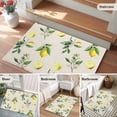 thumbnail image 5 of Summer Fruit Washable Entry Rug 2x3 Watercolor Yellow Lemon Rustic Farmhouse Leaves Low Pile Indoor Door Mat with Rubber Backing Thin Area Rug for for Entrance, Bedroom, Kitchen, Laundry, Bathroom, 5 of 9