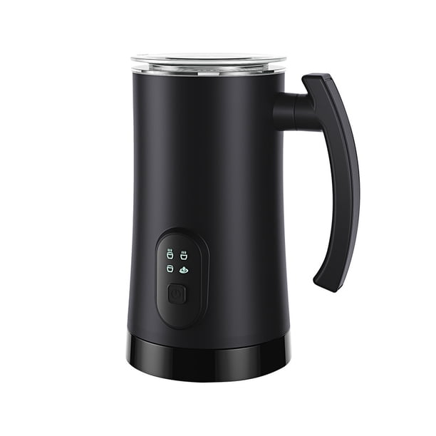 Espumador de leche, fabricante de espuma eléctrica Vaporizador de leche de acero inoxidable con funcionalidad de leche caliente y fría Espuma automática Calentador de leche eléctrico Operación si