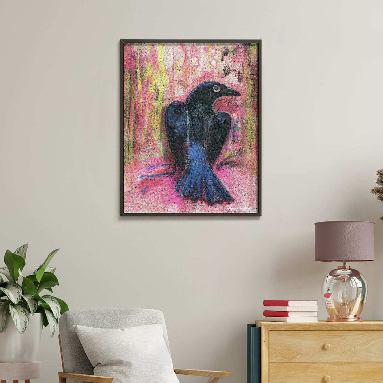 Paint By Numbers Kit for Adults Beginner - DIY Blue Bird Abstract Art Background Canvas Painting Kits for Adults, Frameless Paint By Number for Adults for Home Wall Decor 16x20 Inch