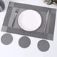 thumbnail image 2 of Manteles Individuales, Juego De 6, Antideslizantes, Limpiables, Pvc, Resistentes Al Desgaste, Resistentes Al Calor, Manteles Individuales para El Hogar, Restaurante, Mesa De Comedor, Plata, 2 of 7