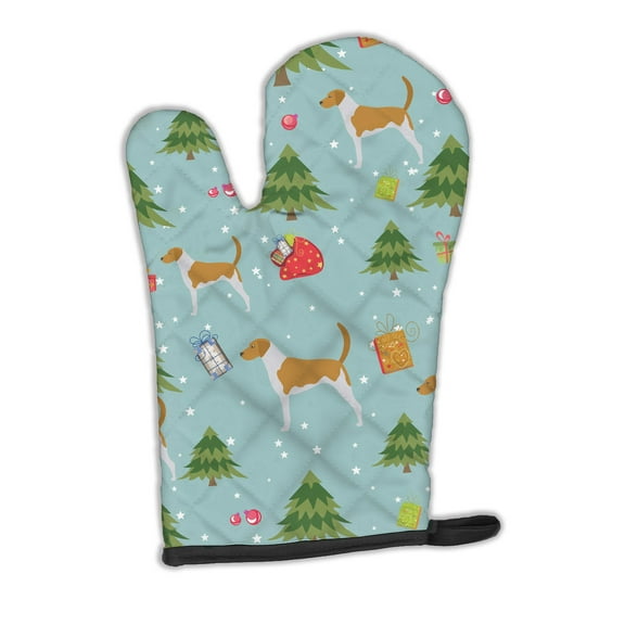 Christmas American Foxhound Oven Mitt