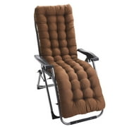 Coussin de chaise longue inclinable Épaissir les coussins de coussin de siège Tapis de chaise longue de jardin Couleur: Café léger Taille: 125 * 48 * 8 cm