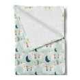 thumbnail image 2 of Cartoon Soft Flannel Fleece Throw Blanket, Childish Pattern with Repetitive Unicorns Moon Stars and Spots, Cozy Plush for Indoor and Outdoor Use, 50" x 70", Multicolor, by Ambesonne, 2 of 5