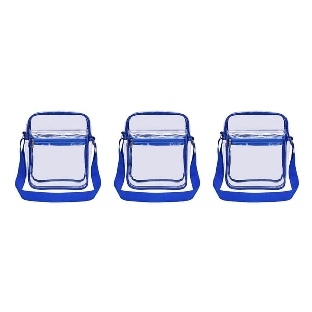 Sonducket Bolso de hombro transparente de PVC, bolso de almacenamiento cruzado, funda informal con cremallera doble, bolsos portátiles de gran Type1 NO1