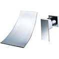 thumbnail image 1 of Grifo elegante en cascada, accesorio de baño montado en la pared con cuerpo de latón macizo resistente a la corrosión para una renovación lujosa del baño (disponible con agua fría y caliente), 1 of 5