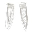 thumbnail image 2 of Collar de cadena de hombro Fernando con Borlas colgantes plata, 2 of 8
