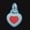 Glow-in-the-Dark Blue, variant on Heart Shaped Airtag Case Keychain, Soft Silicone Airtag Holder Cover with Metal Key Ring, 360° Protective Airtag Dog Collar Tracker Case, for Keys Backpack Luggage Pets