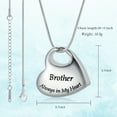 thumbnail image 2 of Heart Cremation Jewelry for Ashes Urn Necklace Lockets for Brother Ashes Holder Urn Pendants with Chain, 2 of 5