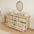 thumbnail image 4 of OUYAWEI Commode 7 Tiroirs pour Chambre, Commode avec Rangement Autoportante, Coffre de Rangement en Bois pour Salon, Chambre, Entrée, Couleur Bois, 4 of 8