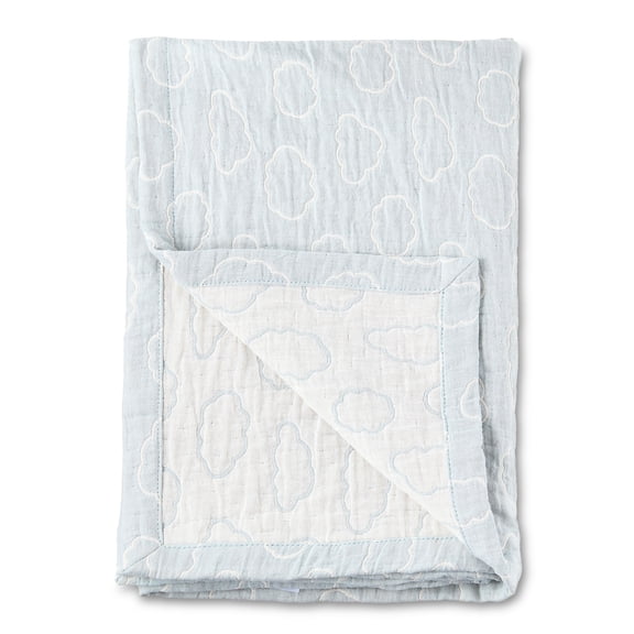 Parent's Choice Woven Baby Blanket, 100% Cotton, Soft & Cozy, Cloud Skywriting, 30" x 40"