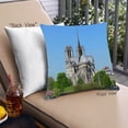 thumbnail image 1 of Ahgly Company Sites Notre Dame de Paris Outdoor Throw Pillow, 18 inch by 18 inch, 1 of 6