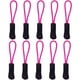 thumbnail image 1 of Xiao Hua 10 tiradores de cremallera de repuesto en negro y rojo rosa, extensores de cordón para mochilas, chaquetas, equipaje, carteras y bolsos., 1 of 5
