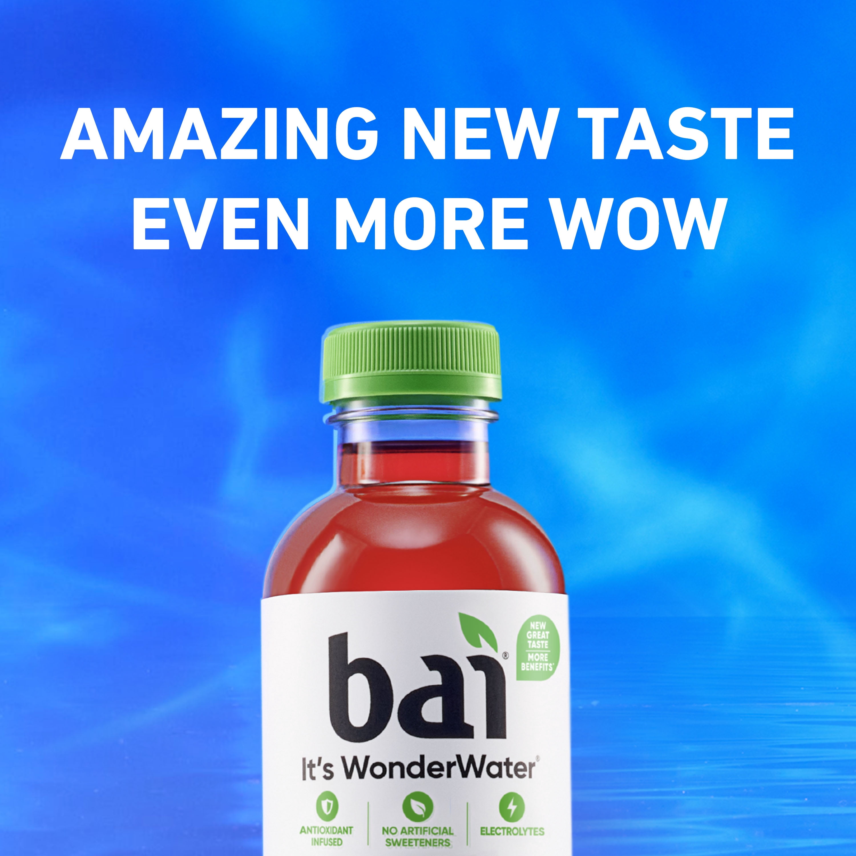 Bai Brasilia Blueberry Antioxidant Infused Water Beverage, 18 fl oz, 12 Pack Bottles