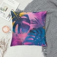 thumbnail image 2 of Acheng Short Plush Pillowcase 1 Piece - Palm Leaves with Lush Branches and Leaves, Tropical Jungle Palm Leaves with Charming Colors White, 2 of 5