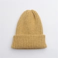 thumbnail image 2 of Baberdicy Women's Ribbed Knit Beanie, Basic Winter Hat for Casual Fashion, Cold Weather, Everyday Yellow Universal Fit, 2 of 4