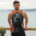 thumbnail image 6 of Hirioo Sunflower Black Dog for Men's Workout Tank Top Sleeveless Shirts Quick Dry for Men-Medium, 6 of 7