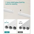 thumbnail image 2 of SONGMICS HOME Clothes Rack, Single-Rod Clothing Rack with Wheels, Heavy-Duty Metal Frame, Garment Rack, 110 lb Max. Total Load, 40.7 Inches Wide, Clothes Storage and Display, Cloud White, 2 of 9
