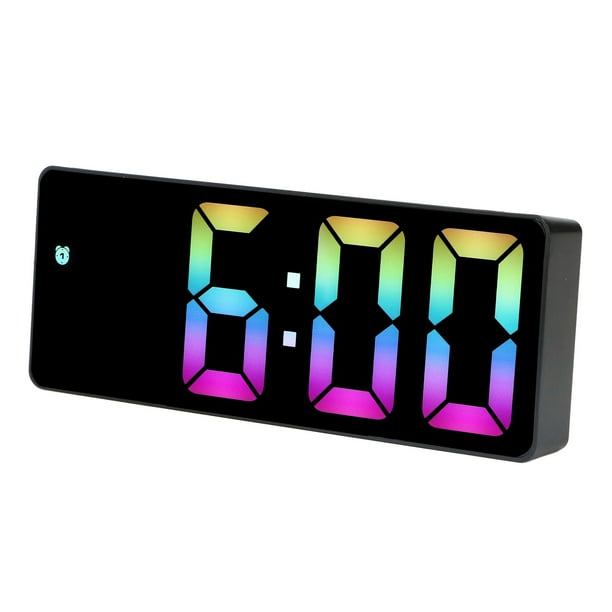 Reloj despertador LED colorido, alarma digital LED colorido Reloj despertador digital LED colorido Reloj despertador digital Artesanía superior