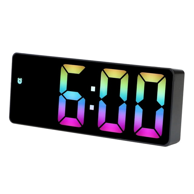 Reloj despertador LED colorido, alarma digital LED colorido Reloj despertador digital LED colorido Reloj despertador digital Artesanía superior