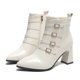 thumbnail image 5 of Botas de cuero con cremallera lateral y hebilla decorativa de tacón alto y punta estrecha para mujer a la moda de otoño Wmkox8yii hfjk1123, 5 of 9