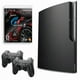 thumbnail image 1 of Sony Playstation 3 PS3 Console Slim 320GB Black with Gran Turismo 5 and 2 Retrofam Controllers (Refurbished), 1 of 5