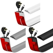 Adhesive Floor Cord Cover Cable Protector Cuttable Wire Hider Antislip Cord Management Easy Installation (119 chars)