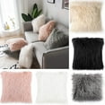 thumbnail image 3 of Soft Fur Fluffy Sofa Pillow Plush Square Luxury Cushion Cover Home Room Decor, 3 of 4