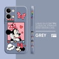 thumbnail image 3 of Case For OPPO RENO 8 7 9 6 7SE 5 4 4SE 4 3 4G 5G PRO PLUS Colour Simple Liquid Silicone Case Cartoon Mickey Minnie Mouse, 3 of 5