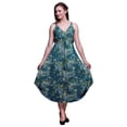 thumbnail image 1 of Bimba Floral Dames Robe à Imprimé Floral Spaghetti Sangle V Cou Midi Plage Wear-XX-Large, 1 of 1