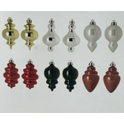 VINTERFINT Ornament set of 12, mixed shapes/mixed colors