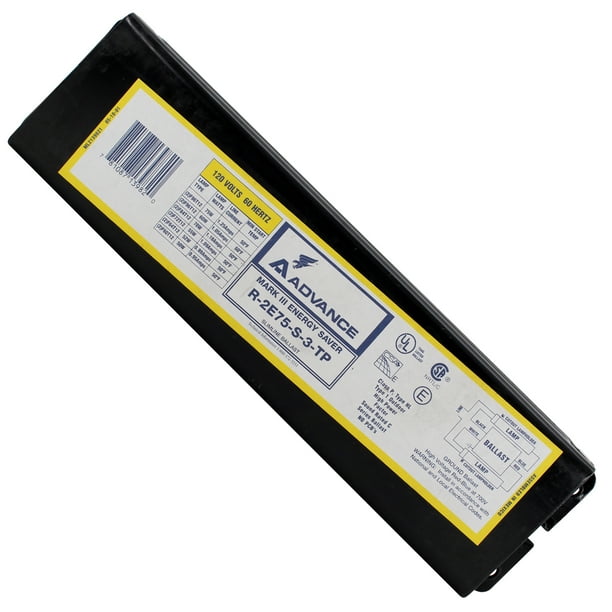 Advance R2E75S3TP MarkIII Fluorescent Ballast, 2Lamp, 96W, T12 F96T12, 120V