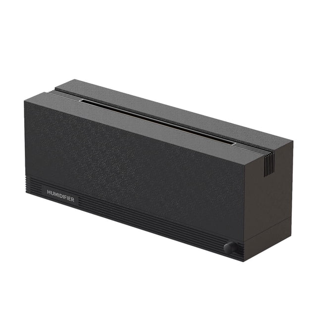 Moyic Difusor de llama con forma de chimenea, siete lámparas cambiantes de color, aceites esenciales para difusores para el hogar Electrodomésticos rectangular negro