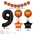 thumbnail image 2 of Globos con números de baloncesto de 40 cm para fiesta de noveno cumpleaños, 2 of 6