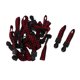thumbnail image 4 of Tirador de cremallera metálica Sunnimix 20 piezas con cordón de correas negro rojo, 4 of 8