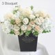thumbnail image 4 of Decoración floral para el hogar ramo de flores de rosas artificiales boda ramo de flores falsas de tela de seda nupcial, blanco champán 3 Piezas Eigraketly HA6621-03B*3, 4 of 4