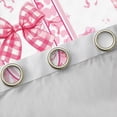 thumbnail image 4 of Feelyou Buffalo Pink Bowknot Black Out Curtains for Kids, Initial U Letter Curtains Pack of 2 (42x63 Each), Kawaii Princess Style Bedroom Curtains, Blackout Curtains Bedroom Decor, 4 of 6